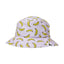 Front view of Ambler Kid's Bucket Hat in Crazy Bananas colour