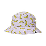 Front view of Ambler Kid's Bucket Hat in Crazy Bananas colour