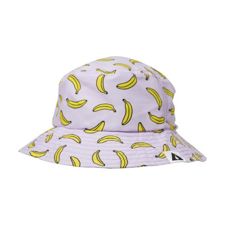 Front view of Ambler Kid's Bucket Hat in Crazy Bananas colour