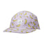 Front view of Ambler kid's solar 5-panel hat in crazy bananas colour