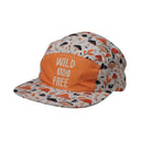 Front view of Ambler Mountain Groovy Kids hat in mushroom colour