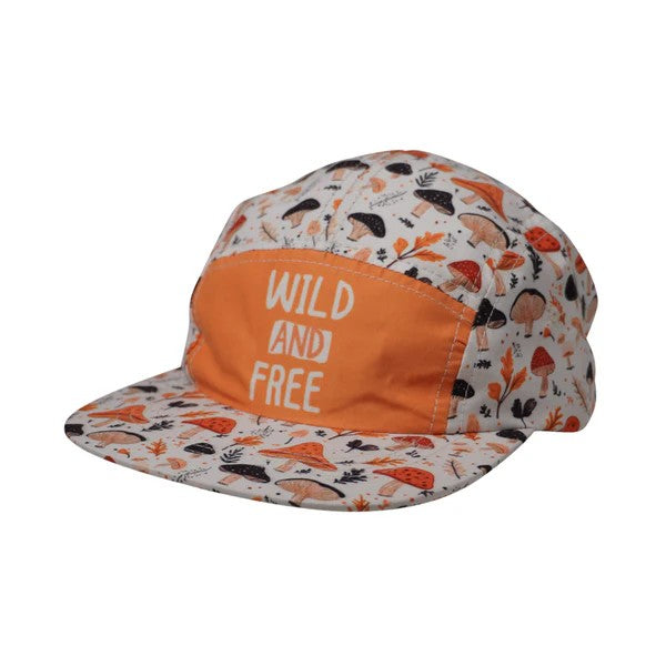 Front view of Ambler Mountain Groovy Kids hat in mushroom colour