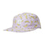 Front view of Ambler solar 5-panel hat in crazy bananas colour