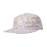 Front view of Ambler solar 5-panel hat in crazy bananas colour