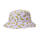 Front view of Ambler Solar Bucket Hat in crazy bananas colour