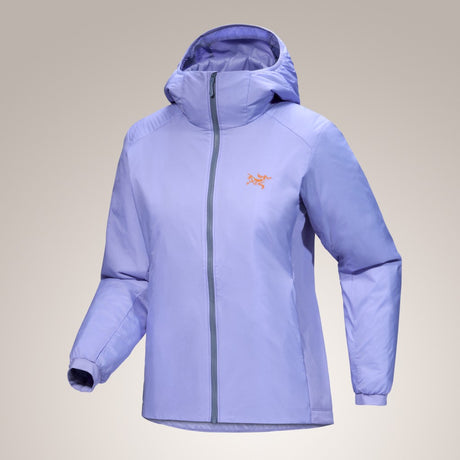 Arc'teryx women's atom hoody front view in Twilight Trail colour