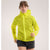 Front on-model view of women's Arc'teryx Norvan Windshell Hoody in euphoria (yellow)