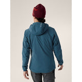 Arc'teryx Women's Proton hoody jacket back view model in Nightscape colour