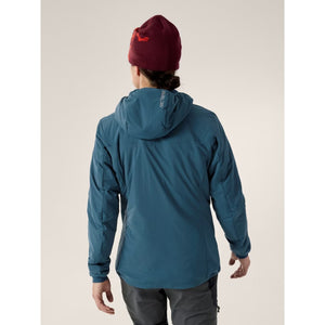 Arc'teryx Women's Proton hoody jacket back view model in Nightscape colour