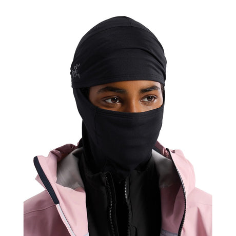 Arc'teryx RHO Balaclava in colour Black front view