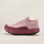Side view of women's Arc'teryx Sylan Pro running shoe in Dk Bliss/Mars colour