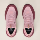 Top view of women's Arc'teryx Sylan Pro running shoes in Dk Bliss/MArs colour