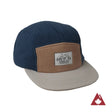 Front view of Ambler McKean fleece hat in petrol colour