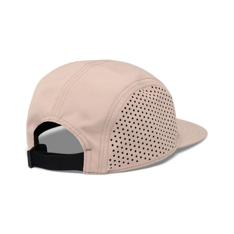 Back view of Black Diamond 5-Panel Synthetic Cap in Pale Mauve/Black Icon Logo colour