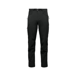 Front view of Black Diamond Alpine Pants Men's in black colour