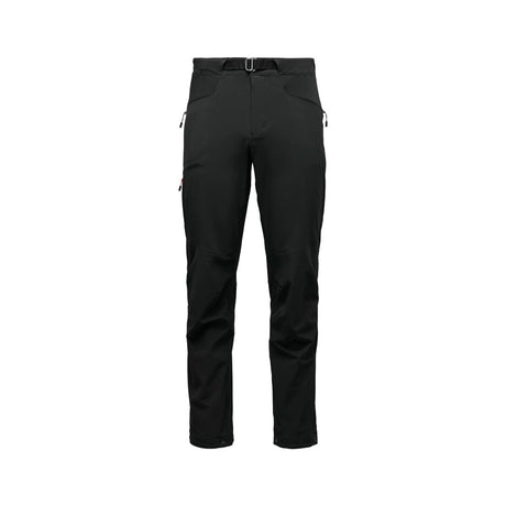Front view of Black Diamond Alpine Pants Men's in black colour