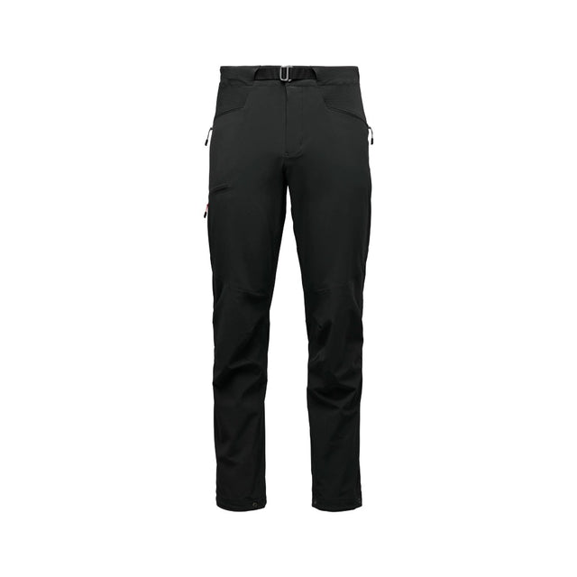 Front view of Black Diamond Alpine Pants Men's in black colour