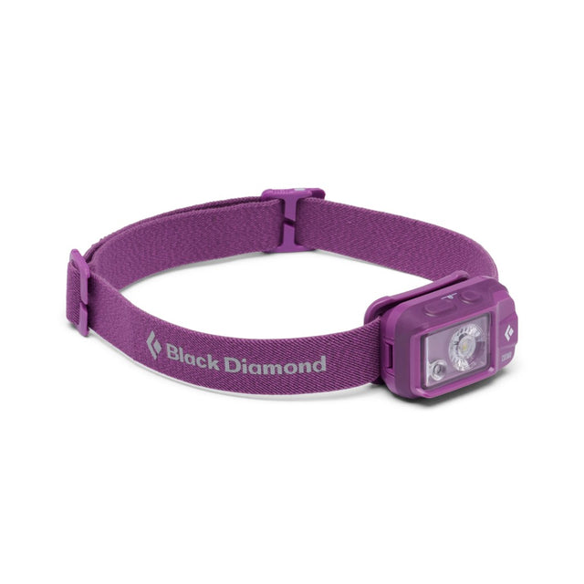 Black Diamond Cosmo headlamp in Piton purple colour