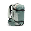 Front view of Black Diamond Dawn patrol 32 backpack in Foam Green colour