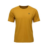 Men's Black Diamond Distance SS Tech Tee in amber colour