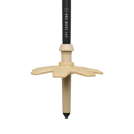 Basket and tip view of Black Diamond Expedition Carbon Pro Ski Poles in Khaki colour