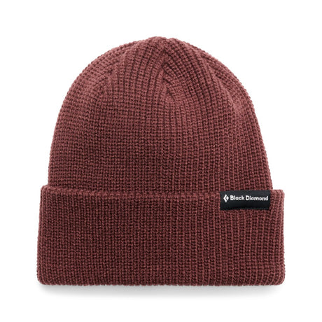 Front view of the Black Diamond Fisherman cap in fig colour