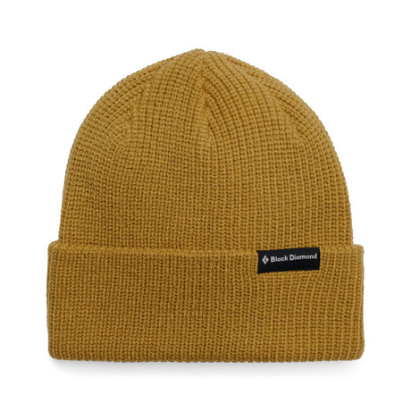 Front view of the Black Diamond Fisherman cap in flax colour