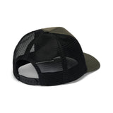 Back view of Black Diamond Flat Bill Trucker Hat in Tundra/Black Wavy colour