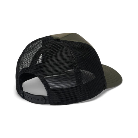 Back view of Black Diamond Flat Bill Trucker Hat in Tundra/Black Wavy colour