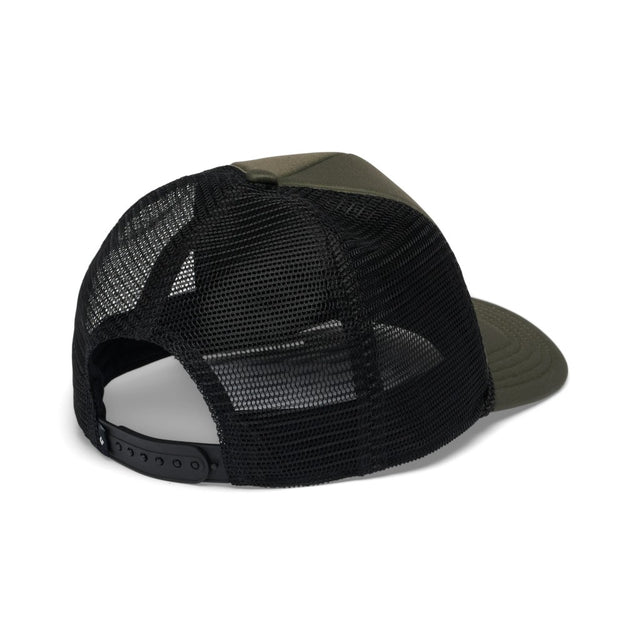 Back view of Black Diamond Flat Bill Trucker Hat in Tundra/Black Wavy colour