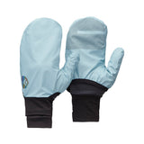 Back and palm, with hood deployed view of Gridtech Storm Hood Gloves in Carbon Glacier colour