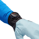 Wristwatch opening view of Gridtech Storm Hood Gloves in Carbon Glacier colour