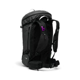 Back view of the Black Diamond Helio 38 Backpack in Carbon colour
