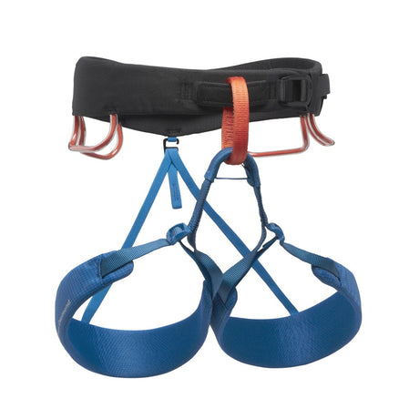 Front view of Black Diamond Momentum Harness Men's in Kingfisher colour