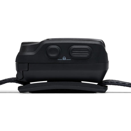 Button view of the Black Diamond spot headlamp in black colour