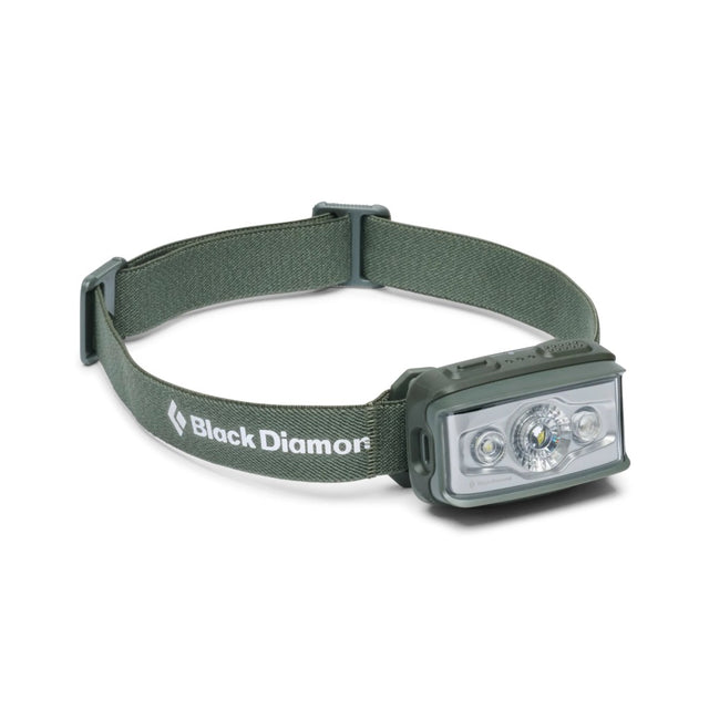 Front view of Black Diamond Storm Headlamp in Tundra colour
