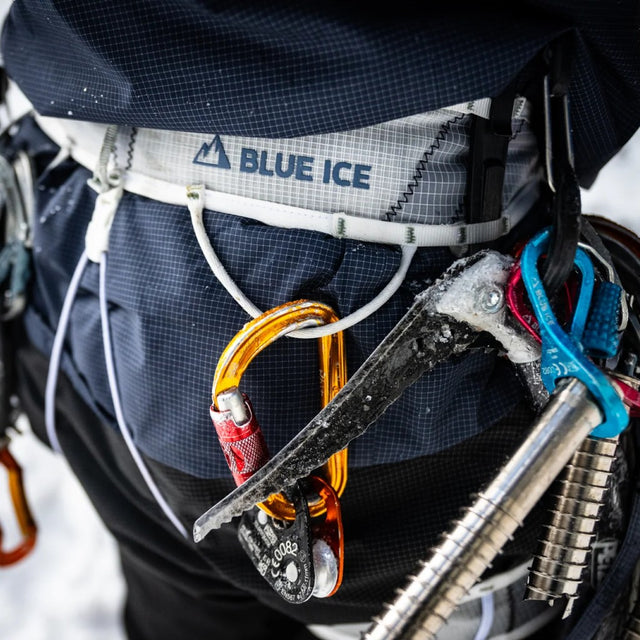 Lifestyle photo of Blue Ice Choucas Pro Harness in Folkstone colour