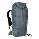 Front view of Blue Ice Firecrest 38 skiing and hiking back pack in Dark Slate colour