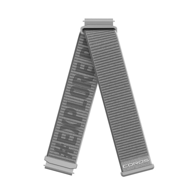 Grey COROS 20mm nylon watch band