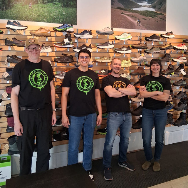 Community Trail Running Green Spray Paint T-Shirt - Unisex