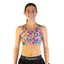 Front view of ChicknLegs OG sports bra in tie-dye colour