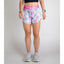 Front on-model view of women's animal cookies print ChicknLegs split shorts