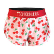 Women's ChicknLegs 1.5" split running shorts in cherries print