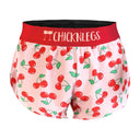 Women's ChicknLegs 1.5" split running shorts in cherries print