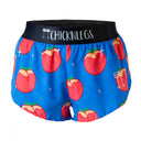 Women's ChicknLegs 1.5" split running shorts in peaches print