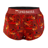 Women's ChicknLegs 1.5" split running shorts in tigers print