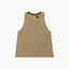 Front view of women's Ciele FSTSinglet 2 in canvas colour