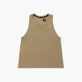 Front view of women's Ciele FSTSinglet 2 in canvas colour