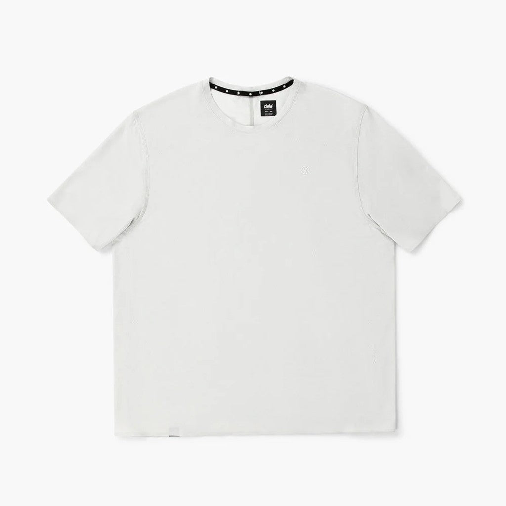 Front view of the ciele FST Tshirt 2 in light grey colour