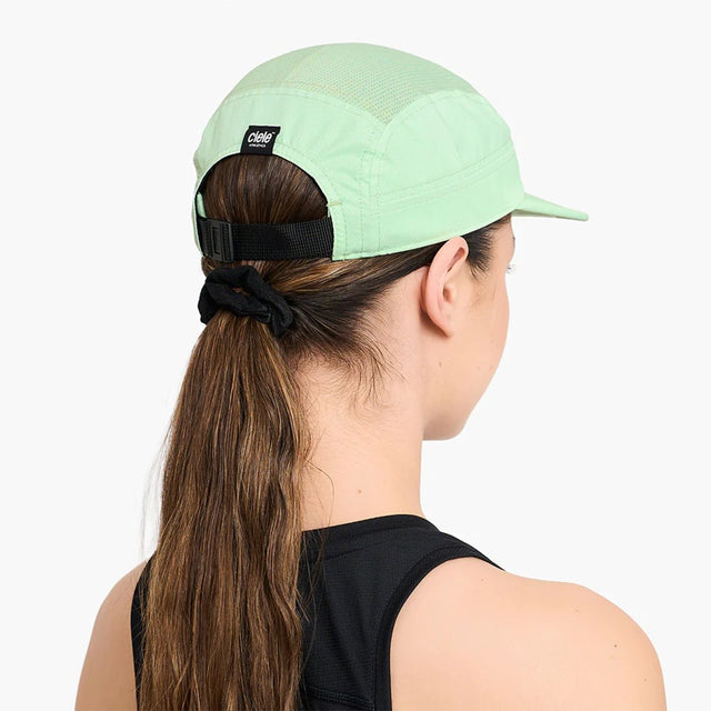 on-model back view ciele GOCap Classic Athletics in spearmint colour